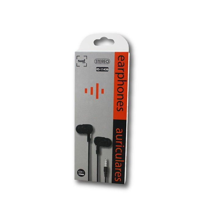SAMI Auricular Sami silicona negro ergonómico jack 3.5mm