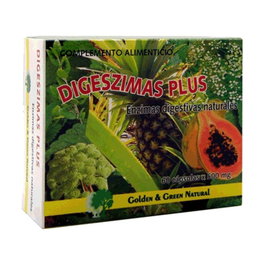 Golden Green Digeszimas Plus 60 cápsulas - Enzimas digestivas naturales de papaya y piña