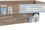 DKD Home Decor Set de 2 Bandejas de MDF Azul Marino 40x30x7 cm