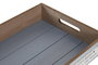 DKD Home Decor Set de 2 Bandejas de MDF Azul Marino 40x30x7 cm