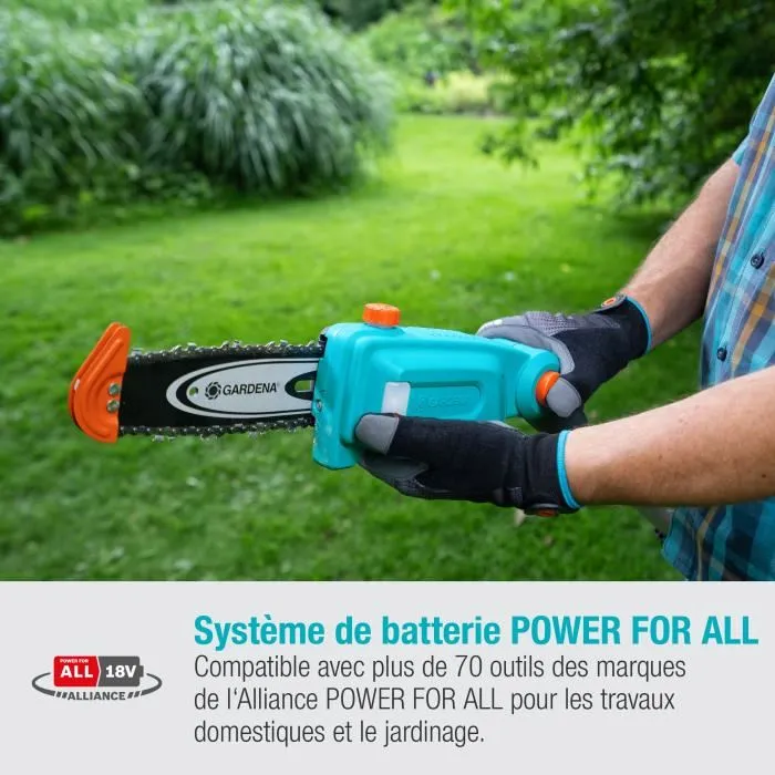 Gardena Podadora de Pértiga TCS 20 / 18V P4A con Batería y Cargador, Alcance 4m Gardena Podadora de Pértiga TCS 20 / 18V P4A con Batería y Cargador, Alcance 4m