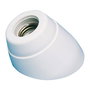 F-Line Portalámparas superficie curvo interior E27 porcelana blanco