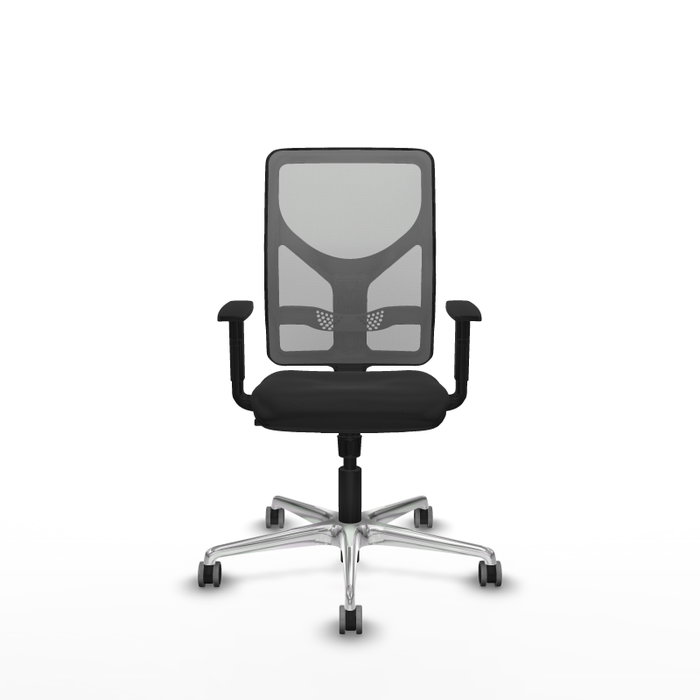 PIQUERAS Y CRESPO Silla de oficina Motilla con mecanismo Sincro, Negro/Gris