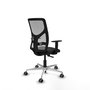 PIQUERAS Y CRESPO Silla de oficina Motilla con mecanismo Sincro, Negro/Gris
