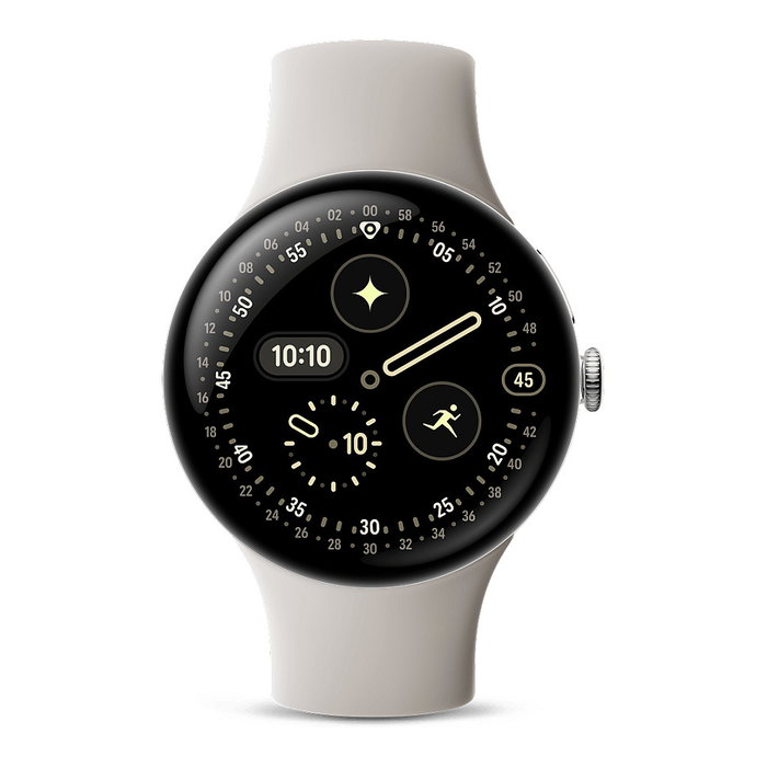 Google Pixel Watch 4 AMOLED 45 mm Plata/Beige