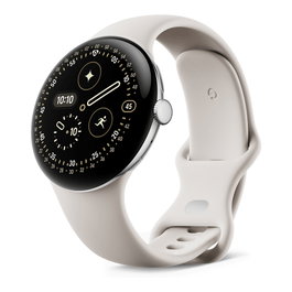Google Pixel Watch 4 AMOLED 45 mm Plata/Beige