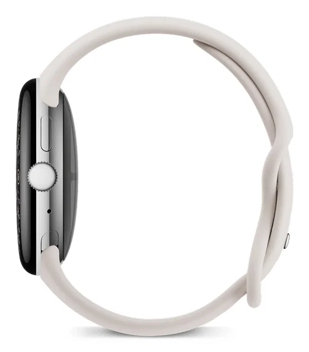 Google Pixel Watch 4 - Smartwatch con Pantalla Táctil AMOLED de 45 mm, GPS, Wifi, IP68, 32 GB, Color Plata con Banda Beige