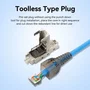 Vention IDIH0 Conector RJ45 Cat.6A FTP Sin Herramientas Color Gris Interfaz RJ45