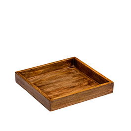 STYLEPOINT Bandeja Servicio Rectangular Natural 30x30x5 cm - Colección NATURAL