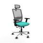 PIQUERAS Y CRESPO Silla de oficina Haches con mecanismo Sincro/Traslack, Turquesa y Gris