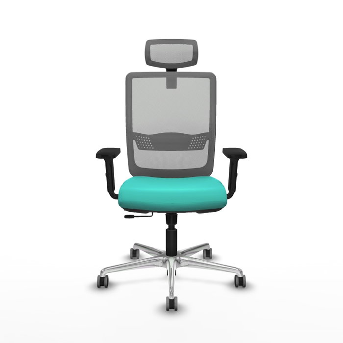 PIQUERAS Y CRESPO Silla de oficina Haches con mecanismo Sincro/Traslack, Turquesa y Gris PIQUERAS Y CRESPO Silla de oficina Haches con mecanismo Sincro/Traslack, Turquesa y Gris