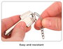Innspiro Llavero Doble Vuelta con Cadena Metálico Plateado 25mm