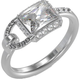 Guess Anillo Shiny Padlock Talla 54 Gris