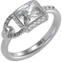 Guess Anillo Shiny Padlock Talla 54 Gris