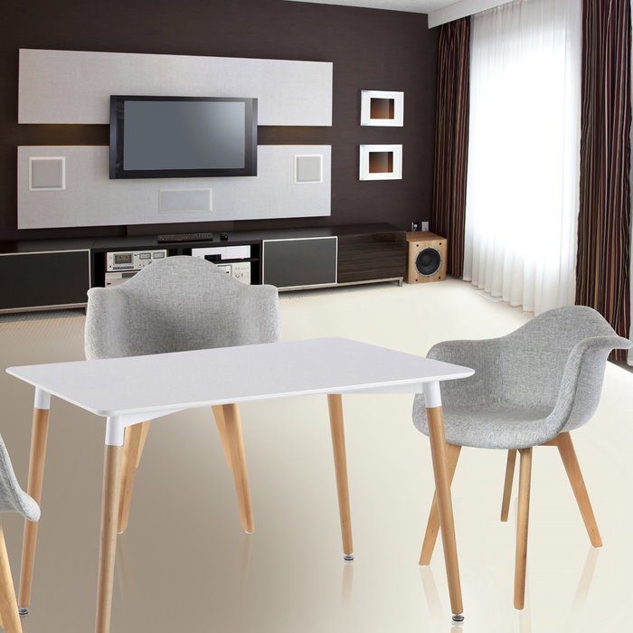 Home Deco Factory Mesa Rectangular Blanca