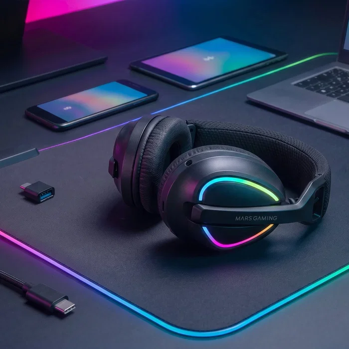 Mars Gaming MHW-QUASAR Auriculares Gaming Inalámbricos Negro