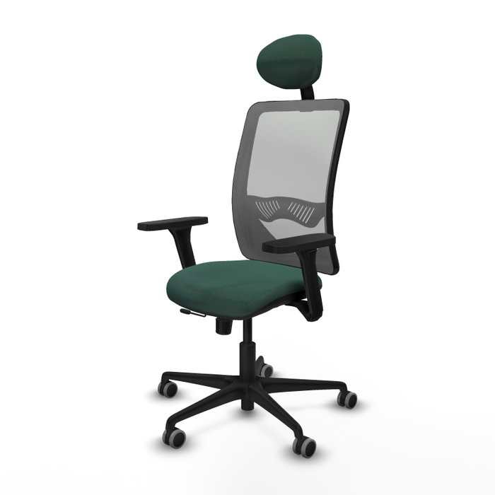 PIQUERAS Y CRESPO Silla de oficina Zulema con mecanismo Sincro/Traslack, Verde botella y Gris PIQUERAS Y CRESPO Silla de oficina Zulema con mecanismo Sincro/Traslack, Verde botella y Gris