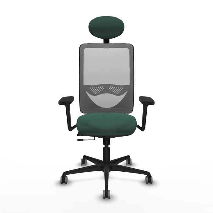 PIQUERAS Y CRESPO Silla de oficina Zulema con mecanismo Sincro/Traslack, Verde botella y Gris PIQUERAS Y CRESPO Silla de oficina Zulema con mecanismo Sincro/Traslack, Verde botella y Gris