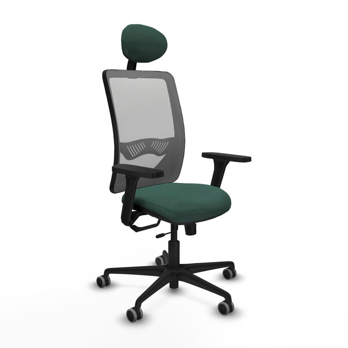 PIQUERAS Y CRESPO Silla de oficina Zulema con mecanismo Sincro/Traslack, Verde botella y Gris PIQUERAS Y CRESPO Silla de oficina Zulema con mecanismo Sincro/Traslack, Verde botella y Gris