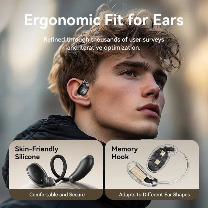 Vention Auriculares Open Ear 013 Bluetooth 5.4 Negros