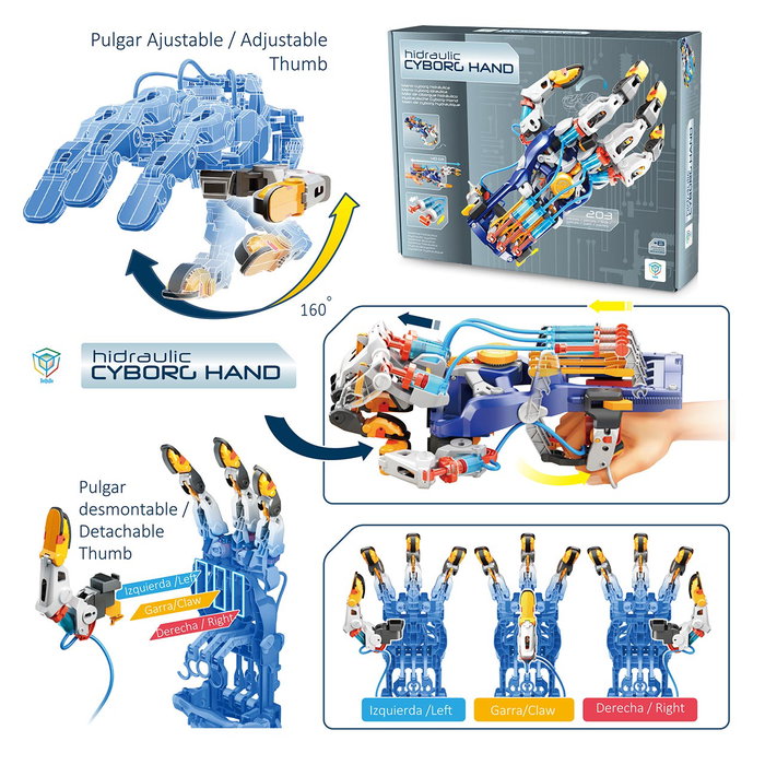 DEQUBE Mano Cyborg Energía Hidráulica para Mayores de 8 Años