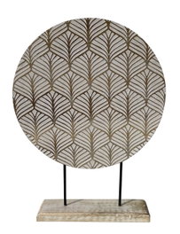 DKD Home Decor Decoración de Mango y Metal Hoja Natural PIKOH
