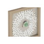 DKD Home Decor Set de 4 Cuadros Enmarcados de Cristal y Papel Maché 22x22x2 cm