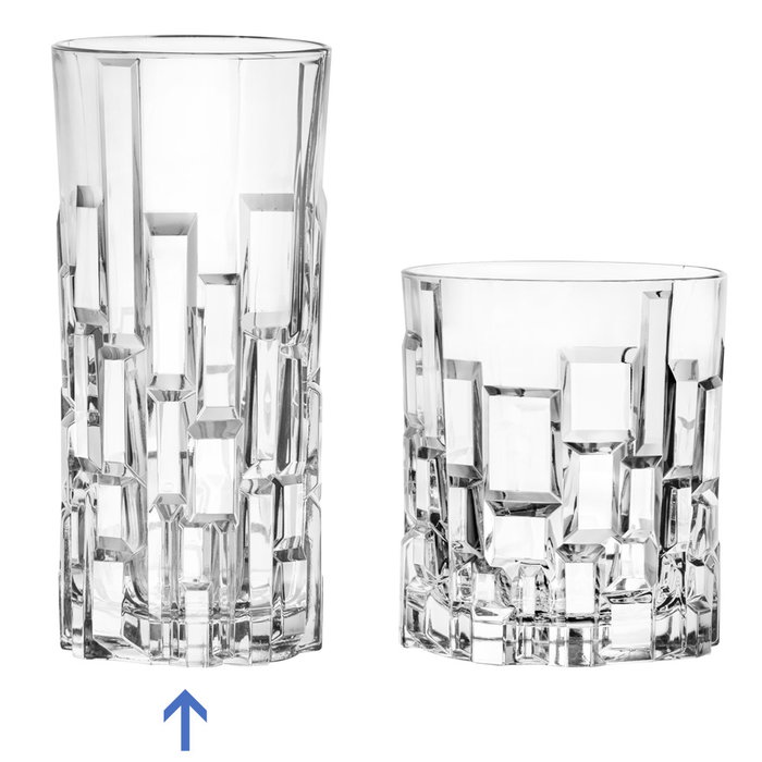 Rcr Cristalleria IT Vaso Alto Etna 340 Ml Cristal Luxion (6 Unidades) h.150 mm d.69 mm