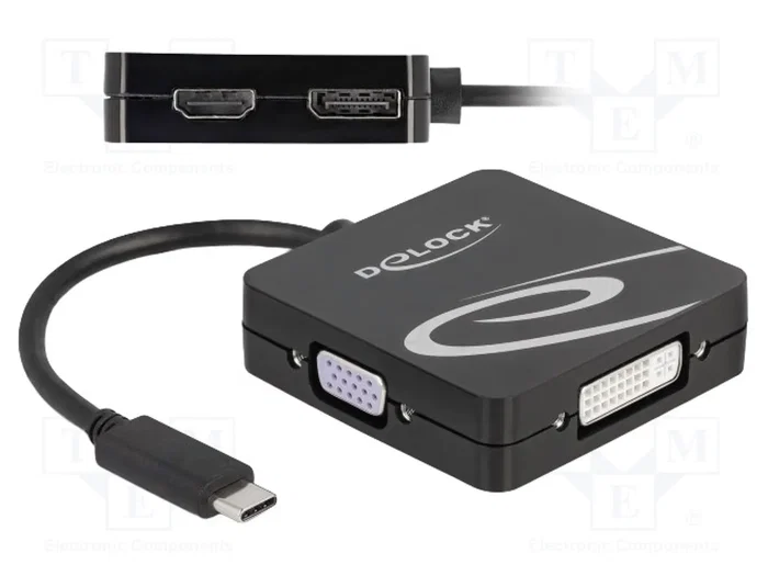DeLOCK 63129 Adaptador de gráficos USB Type-C™ para VGA, DVI, HDMI o DisplayPort