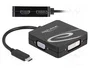 DeLOCK 63129 Adaptador de gráficos USB Type-C™ para VGA, DVI, HDMI o DisplayPort