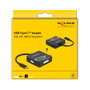 DeLOCK Adaptador USB Type-C a VGA DVI HDMI DisplayPort 4K 3840x2160, para Windows, Linux, Android, USB-C