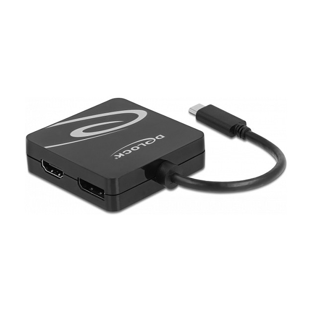 DeLOCK Adaptador USB Type-C a VGA DVI HDMI DisplayPort 4K 3840x2160, para Windows, Linux, Android, USB-C