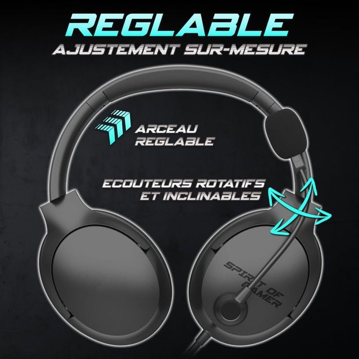 Spirit of Gamer Auricular Pro H4 - Negro, Auriculares para Gaming