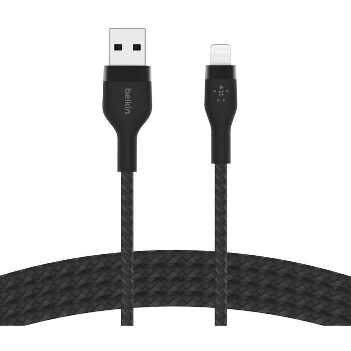 Belkin Cable USB C a Lightning de 2 m, Negro