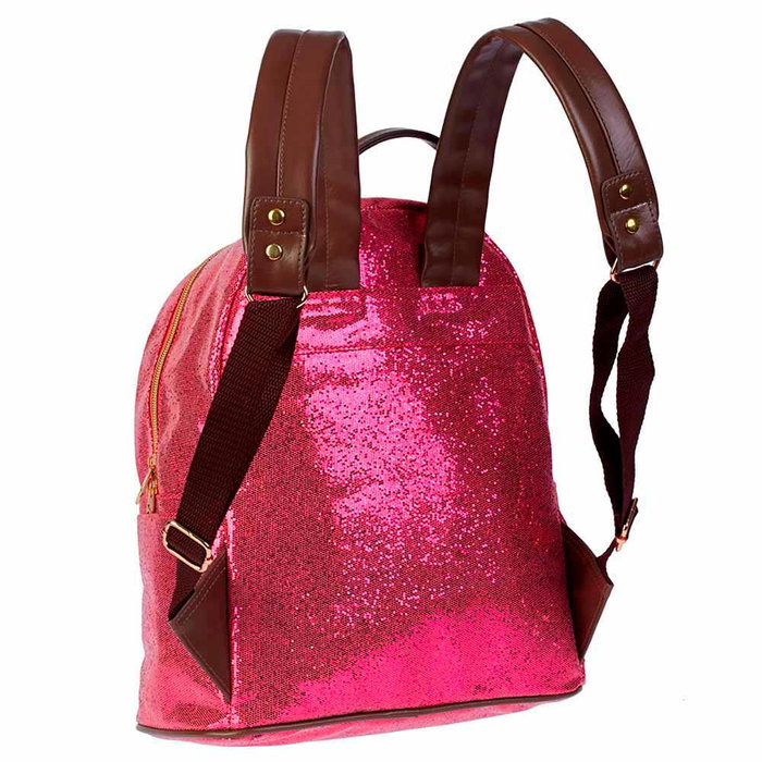 Oh My Pop Mochila Fashion Chocolat Rosa Urbana Compartimento Principal Bolsillo Delantero 32x24x14cm