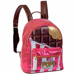 Oh My Pop Mochila Fashion Chocolat Rosa Urbana Compartimento Principal Bolsillo Delantero 32x24x14cm