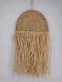 DKD Home Decor Decoración Colgante de Rafia Natural 40x3x100 cm