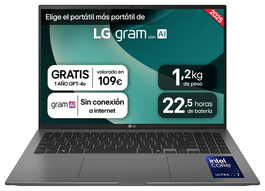 LG Gram 16ZD90T Intel Core Ultra 5, 16 GB RAM, 512 GB SSD, 16 pulgadas, Negro