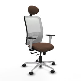 PIQUERAS Y CRESPO Silla de oficina Zulema Marrón y Blanco