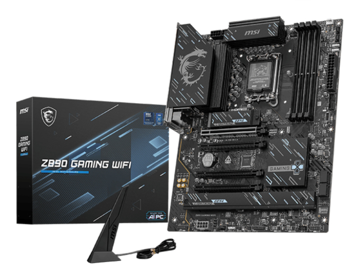 MSI Z890 GAMING WiFi Placa Base Intel Z890 LGA 1851 ATX con Wi-Fi 7, Bluetooth 5.4, DDR5, 2.5GbE, PCIe 5.0, 3x M.2, RAID