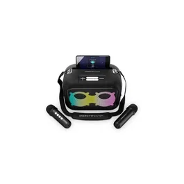 Energy Sistem Karaokestar Altavoz Karaoke Portátil con 2 Micrófonos Inalámbricos, Bluetooth 5.4, 60W, USB/MicroSD, IPX4, 8h Autonomía, Luces LED, para Fiestas