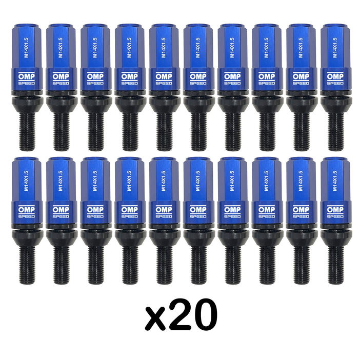 Kit de tornillos OMP OMPS09981407 28 mm Azul M14 x 1,50