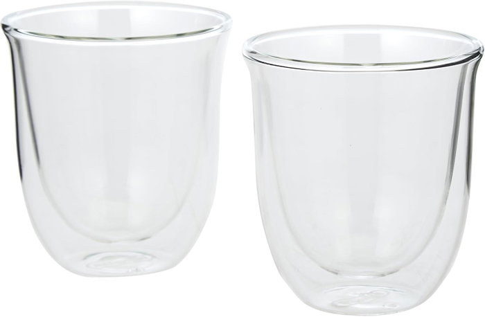 Delonghi Juego de 2 copas de capuchino de vidrio 5513214601