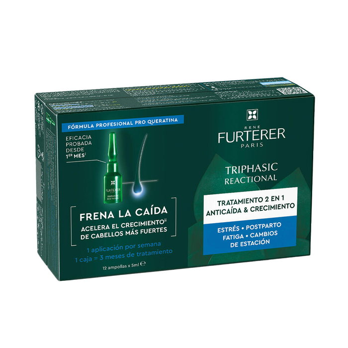 Rene Furterer Triphasic Reaccional Tratamiento Anticaída 12 Ampollas de 5 ml
