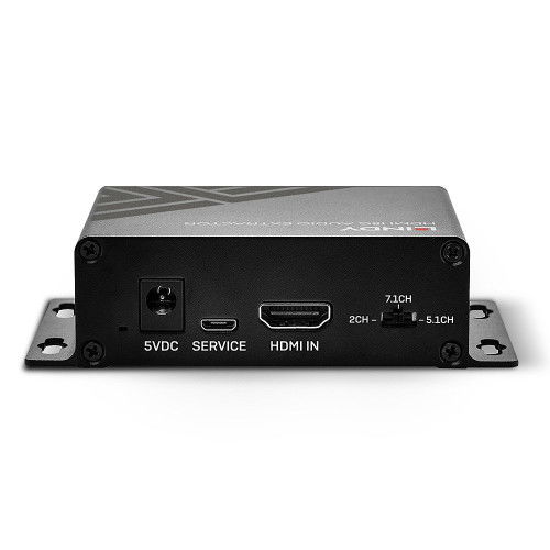 LINDY HDMI Audio Extractor 18G 4K, Puerto S/PDIF Óptico, 38361, Negro, Metal