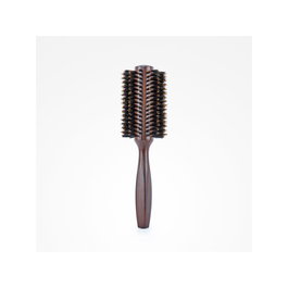Bifull Cepillo Redondo Madera Ébano Ebony Nº68 con Cerdas de Jabalí para Brillo y Mango Antiestático