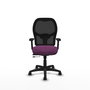 PIQUERAS Y CRESPO Silla de oficina Alocén traslack malla negra y similpiel morado