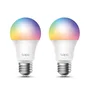 TP-Link Tapo TL13E Bombilla LED Inteligente WiFi, E27, RGB Multicolor Regulable, 806 Lm, Compatible con Alexa y Google Home, 2.4 GHz, Blanco Metálico, Pack de 2