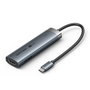 Vention Docking USB Tipo-C TGMHB con 3xUSB, 1xHDMI 4K y 1xUSB Tipo-C PD, Gris