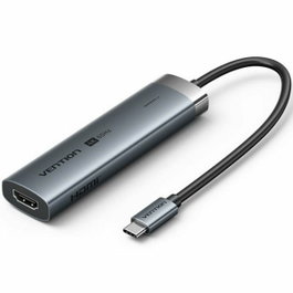 Vention Docking USB Tipo-C TGMHB con 3xUSB, 1xHDMI 4K y 1xUSB Tipo-C PD, Gris
